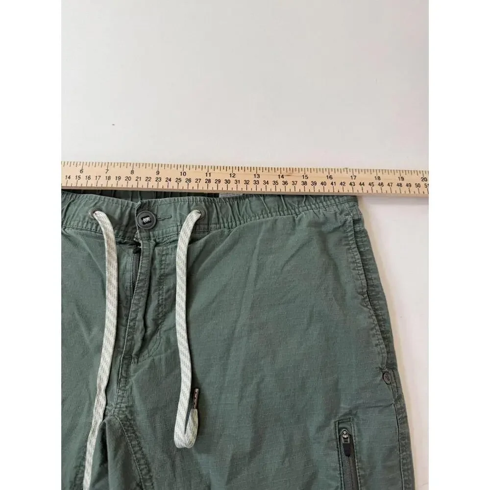 Vuori Ripstop Climber Pants Mens XL Zip Pocket Drawstring Stretch Green V412 - Picture 4 of 5